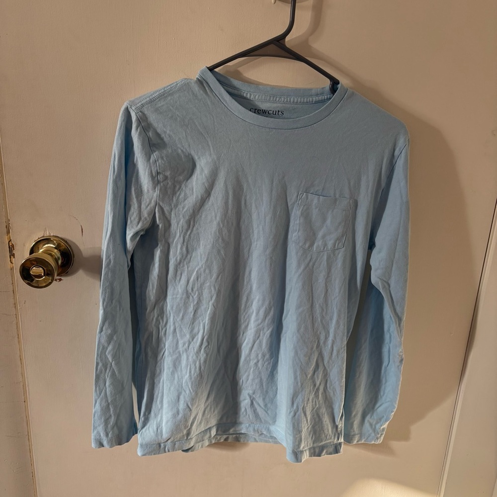 Crewcuts kids boys blue long sleeve pocket t shirt 14